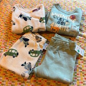 Garanimals Baby Boys Size 12 months 2 Sweatsuits Jogging Sets New NWT Cars